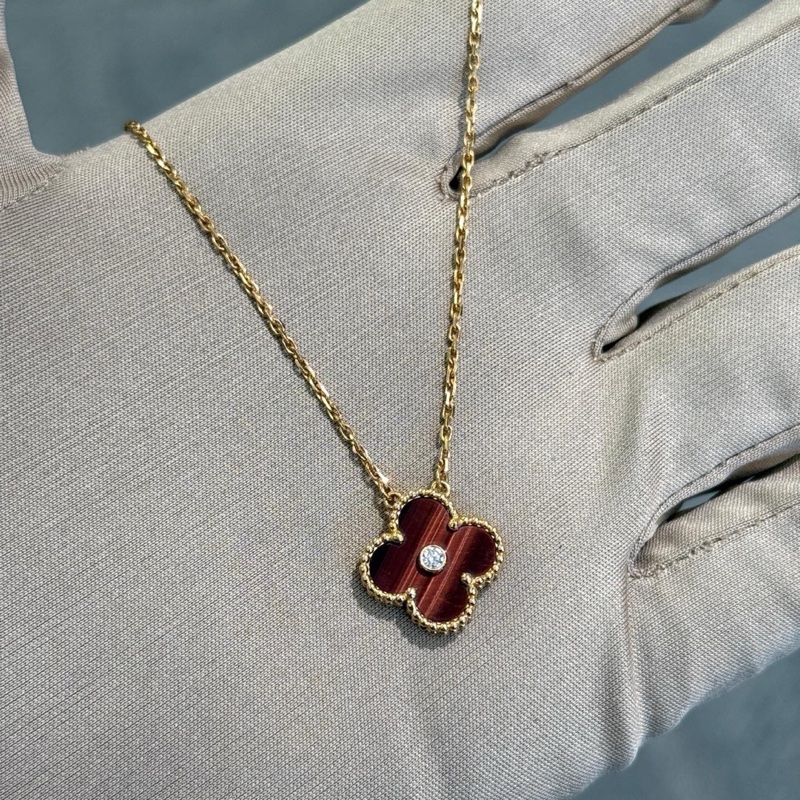 VCA 四葉草系列項鍊 牛眼石 鑲鑽 限定版-2