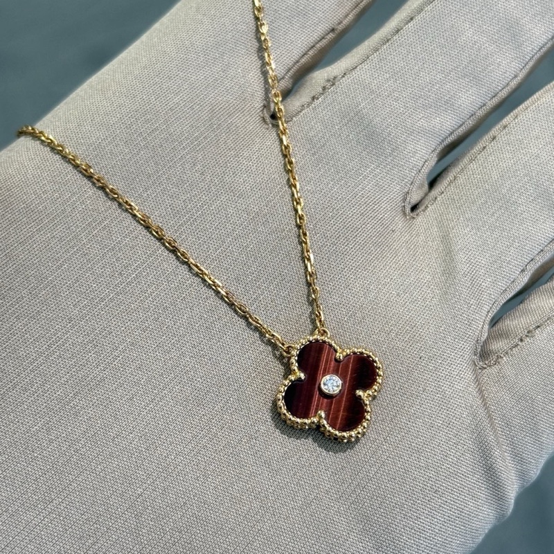 VCA 四葉草系列項鍊 牛眼石 鑲鑽 限定版-3