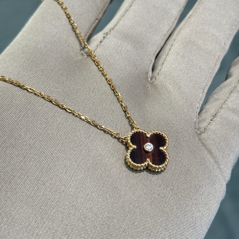 VCA 四葉草系列項鍊 牛眼石 鑲鑽 限定版-4