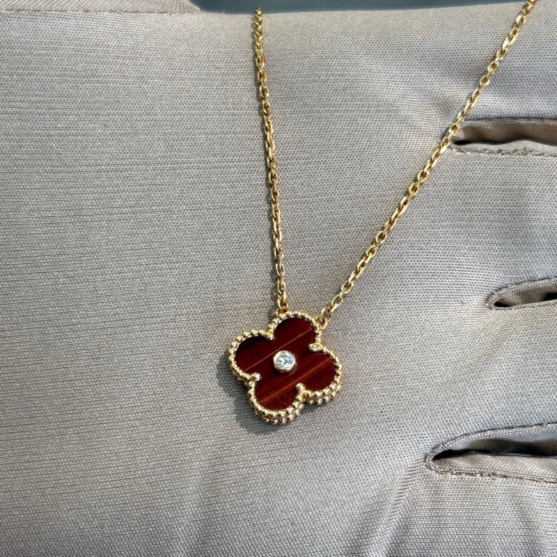 VCA 四葉草系列項鍊 牛眼石 鑲鑽 限定版-5