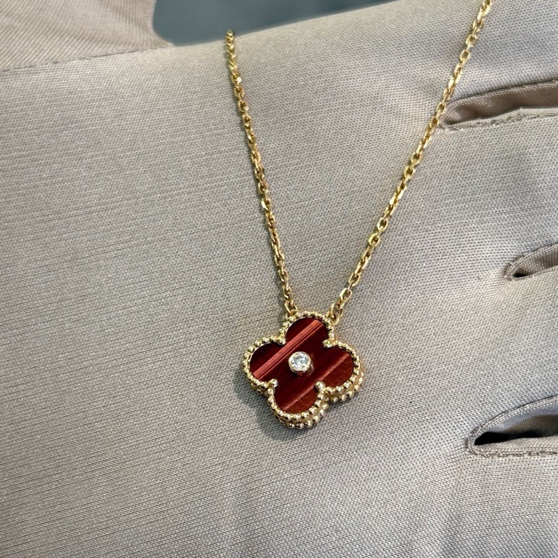 VCA 四葉草系列項鍊 牛眼石 鑲鑽 限定版-6