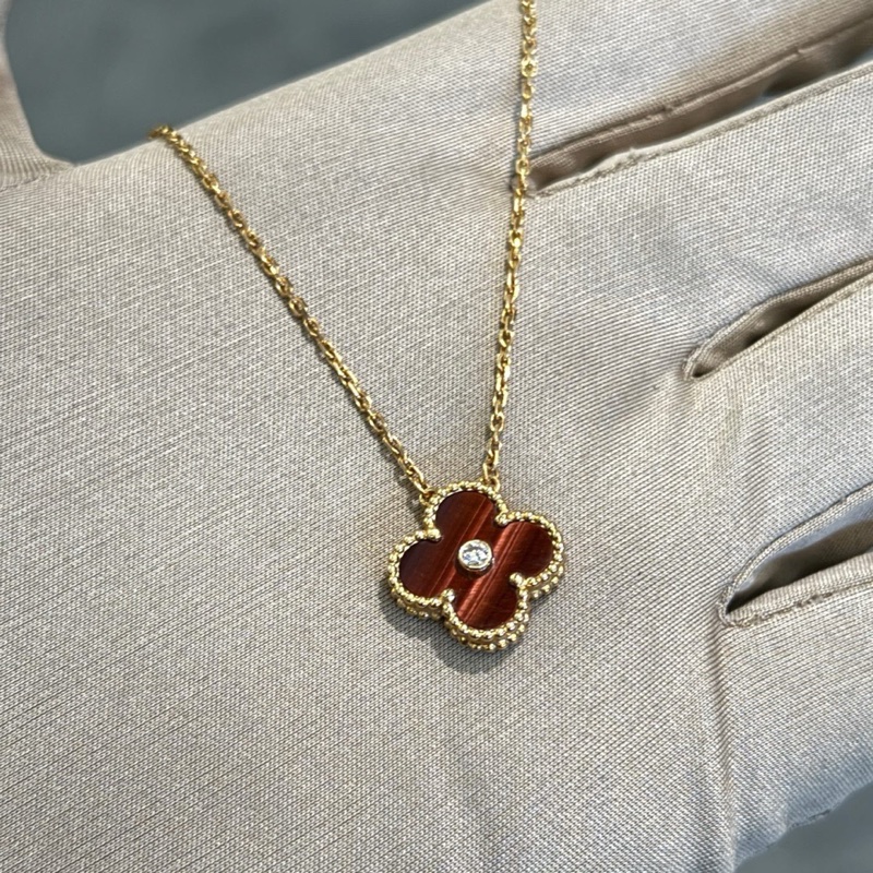 VCA 四葉草系列項鍊 牛眼石 鑲鑽 限定版-7