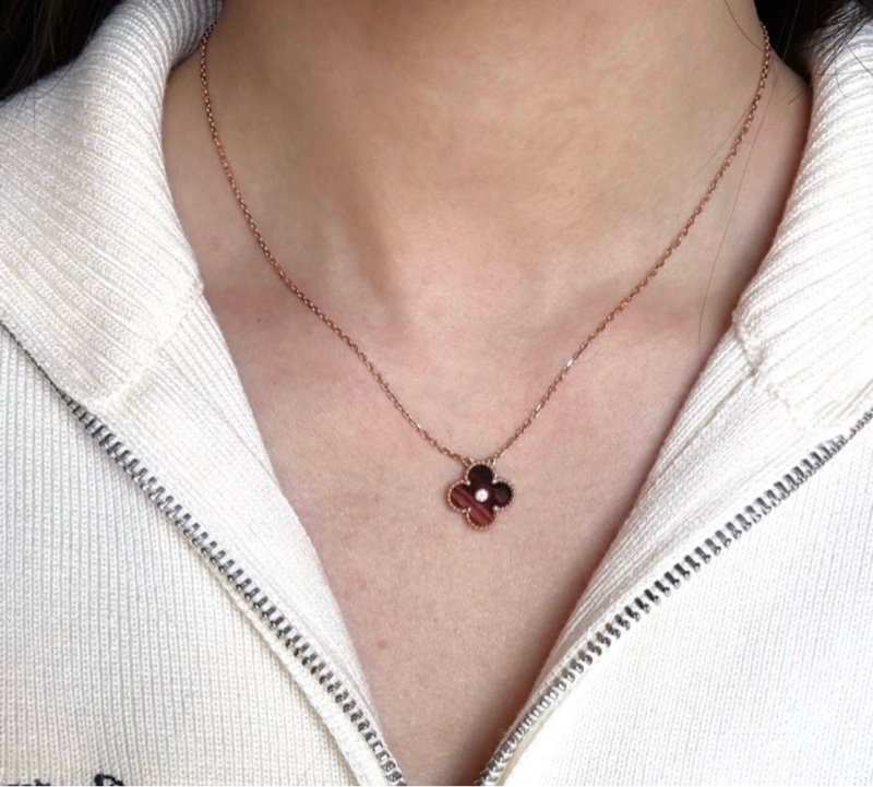 VCA 四葉草系列項鍊 牛眼石 鑲鑽 限定版-9