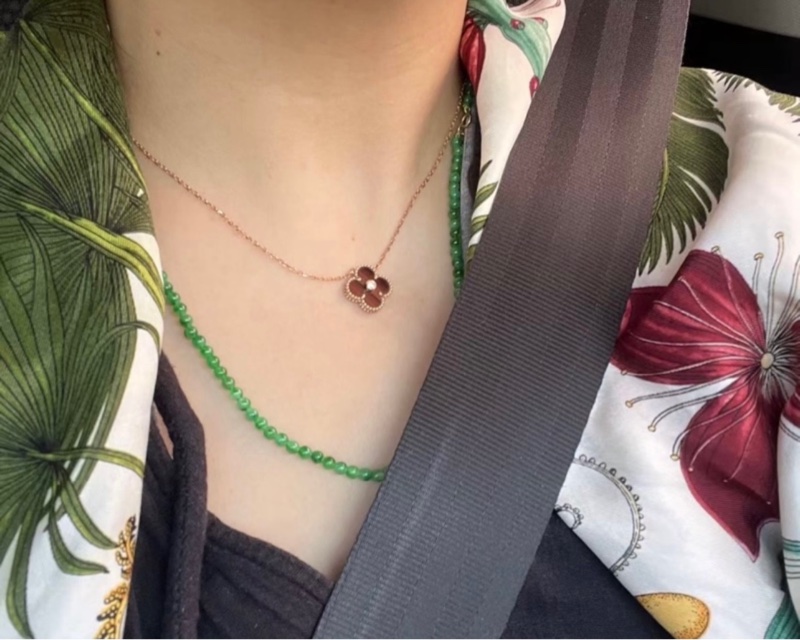 VCA 四葉草系列項鍊 牛眼石 鑲鑽 限定版-11