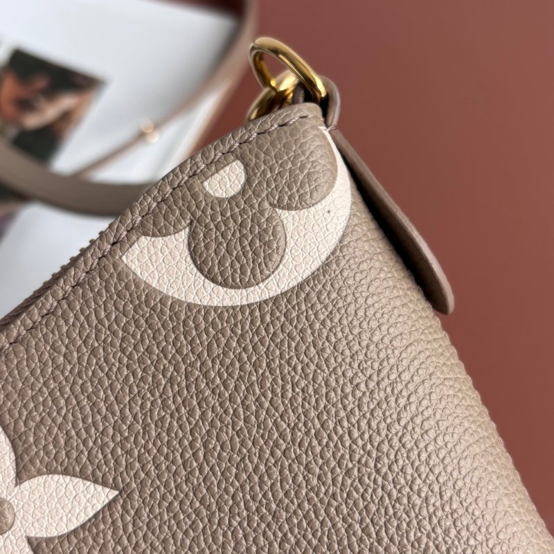 ::LOUIS VUITTON:: LV M13224 Boulogne PM 斑鳩灰 / 奶油色 雙色 Monogram Empreinte皮革 腋下包 肩背包 斜背包 半月包-7