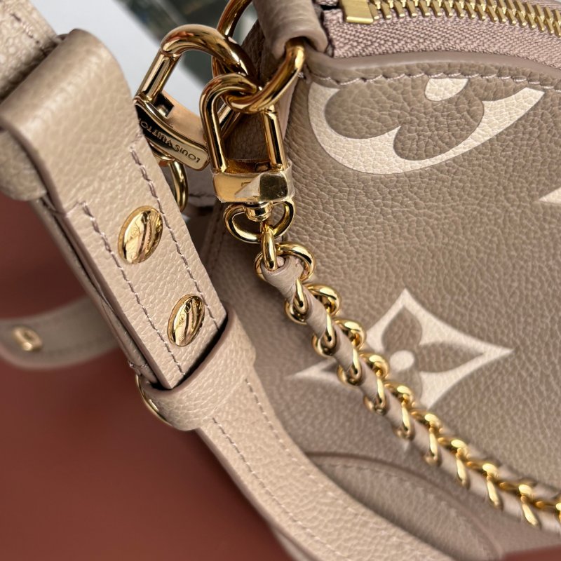 ::LOUIS VUITTON:: LV M13224 Boulogne PM 斑鳩灰 / 奶油色 雙色 Monogram Empreinte皮革 腋下包 肩背包 斜背包 半月包-18