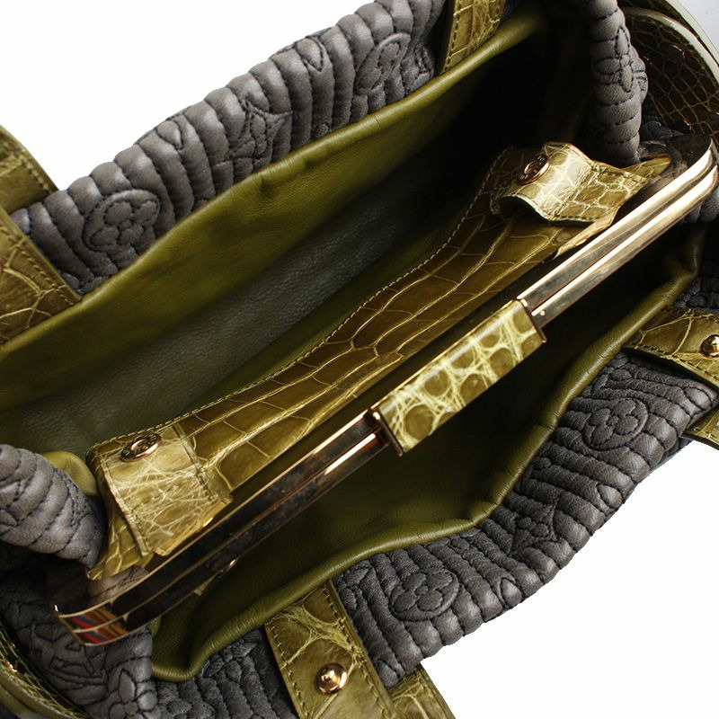 【包稅】LOUIS VUITTON 橄欖綠 Monogram Motard 手提包限量版-4