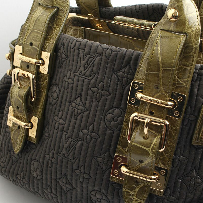 【包稅】LOUIS VUITTON 橄欖綠 Monogram Motard 手提包限量版-5