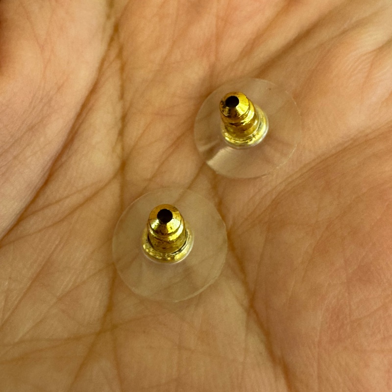 Chanel三色亮鑽大雙C耳環-12