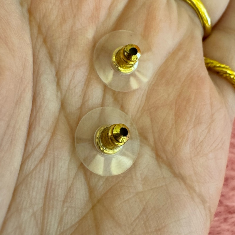 Chanel三色亮鑽大雙C耳環-13