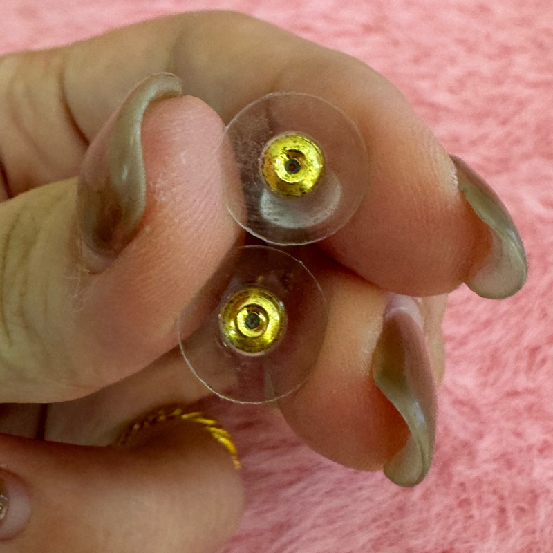 Chanel三色亮鑽大雙C耳環-14