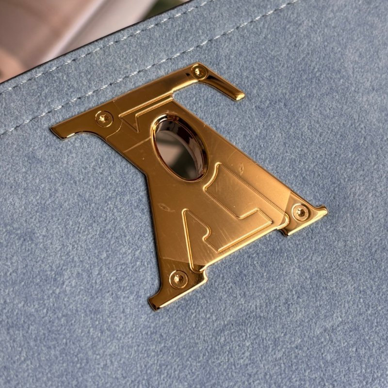 ::LOUIS VUITTON:: LV M59984 Lockme Tender寶寶藍白拼色手提斜背兩用包 掀蓋鏈帶包-23