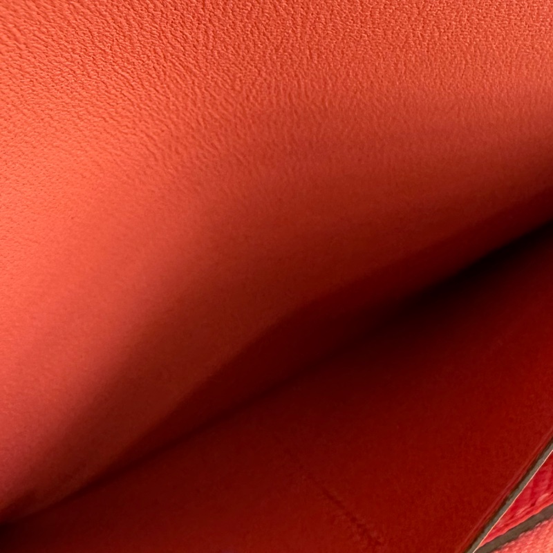 Hermes粉色銀H康康短夾-32