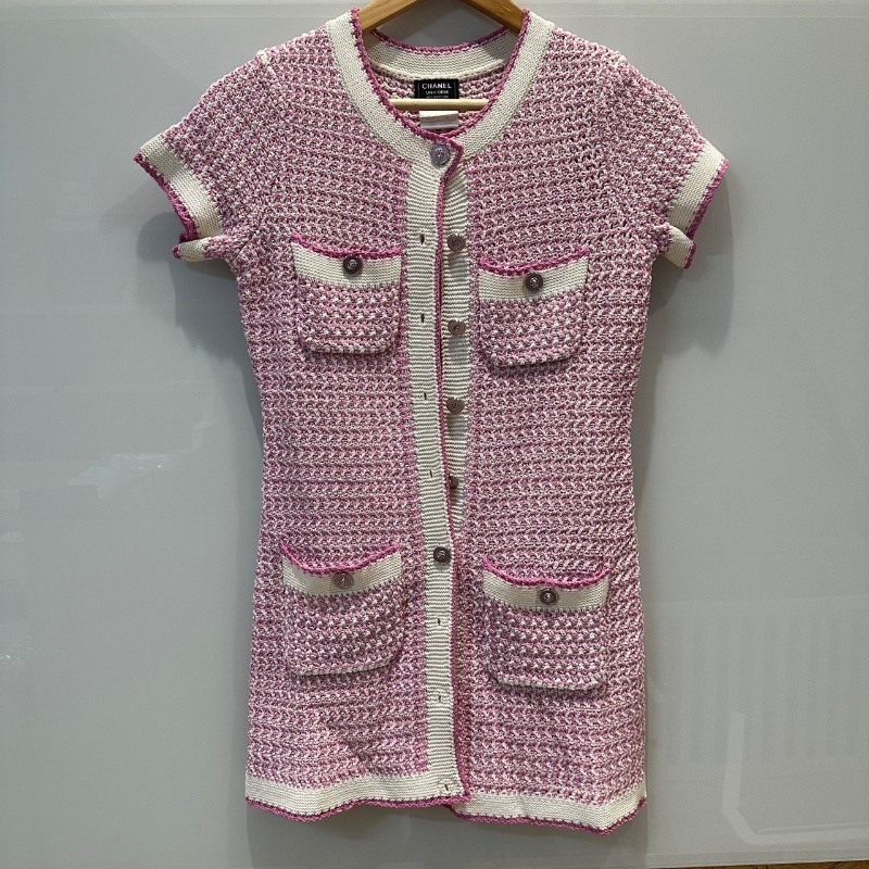 【美收精品】CHANEL 粉色針織連身裙 4-669-0
