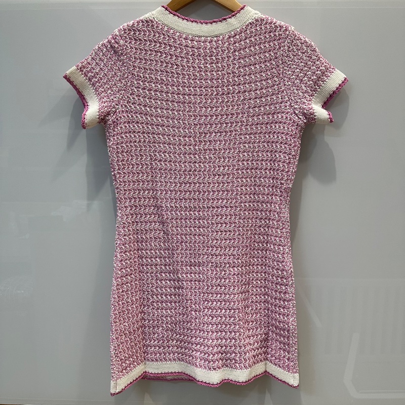 【美收精品】CHANEL 粉色針織連身裙 4-669-1