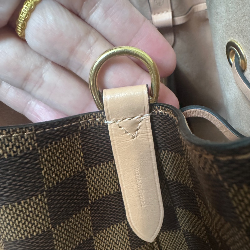 Lv 棋盤格水桶包 已絕版有購證全配-20