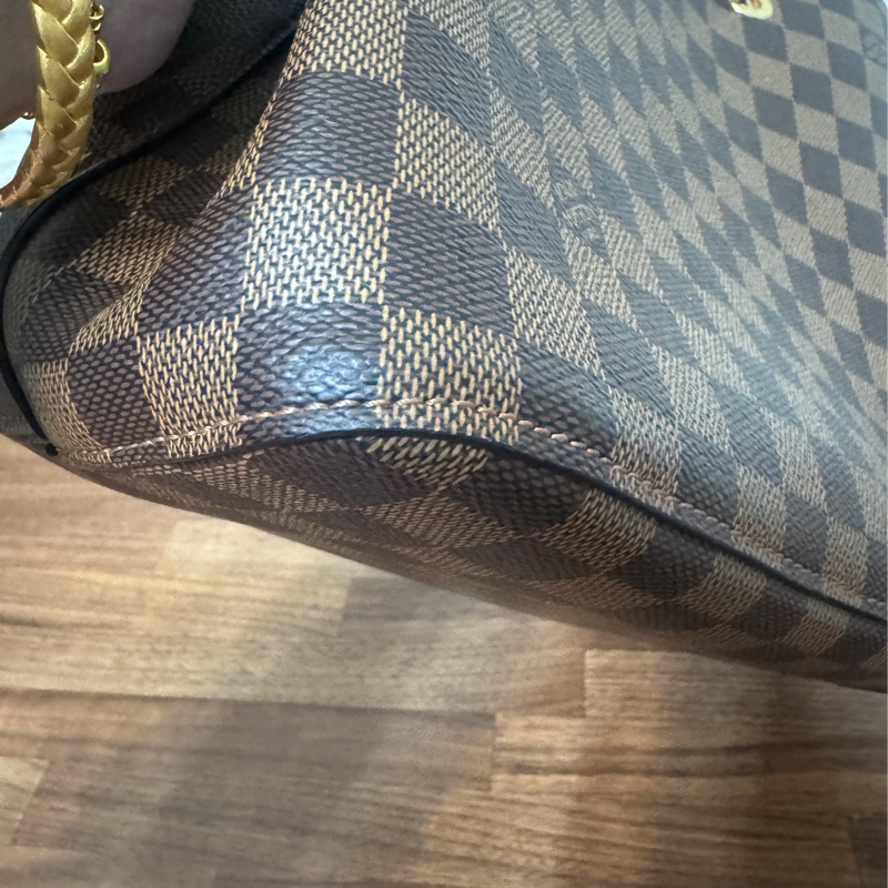 Lv 棋盤格水桶包 已絕版有購證全配-31