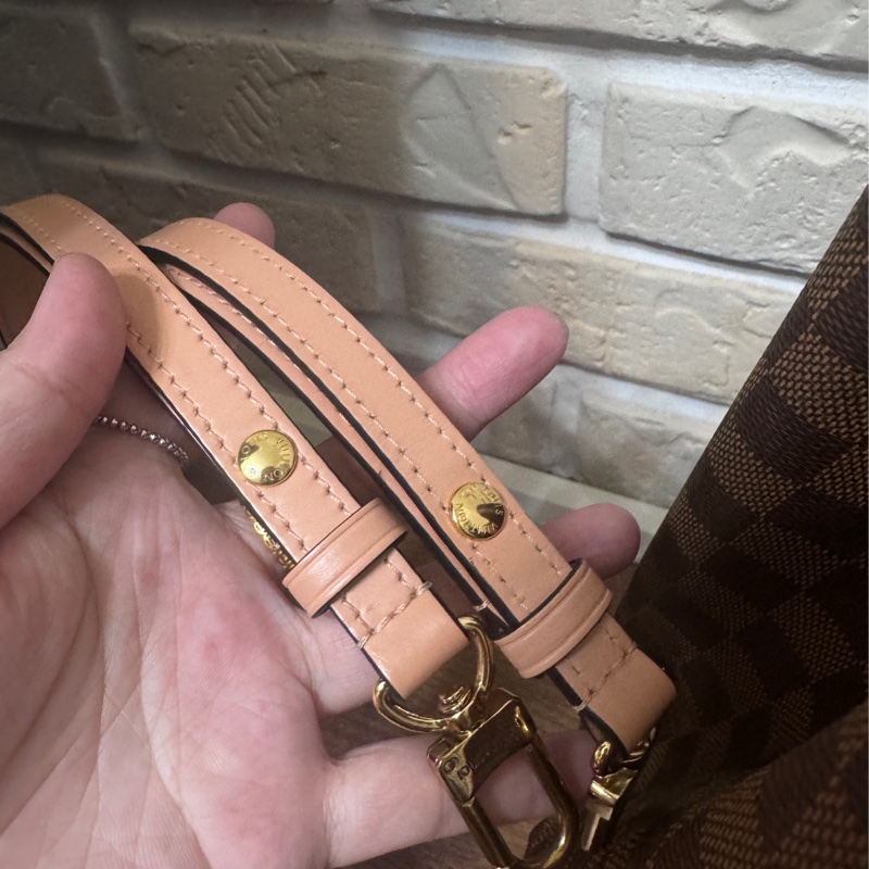 Lv 棋盤格水桶包 已絕版有購證全配-39