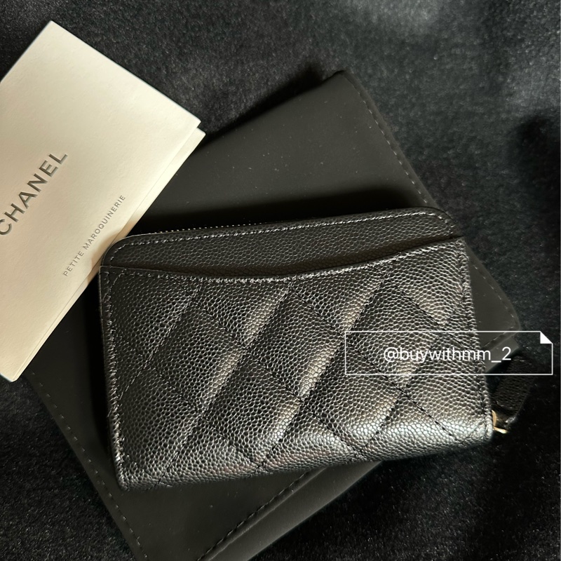 ⭐️賣場有滿額折扣⭐️香奈兒經典 黑金加大零錢包-1