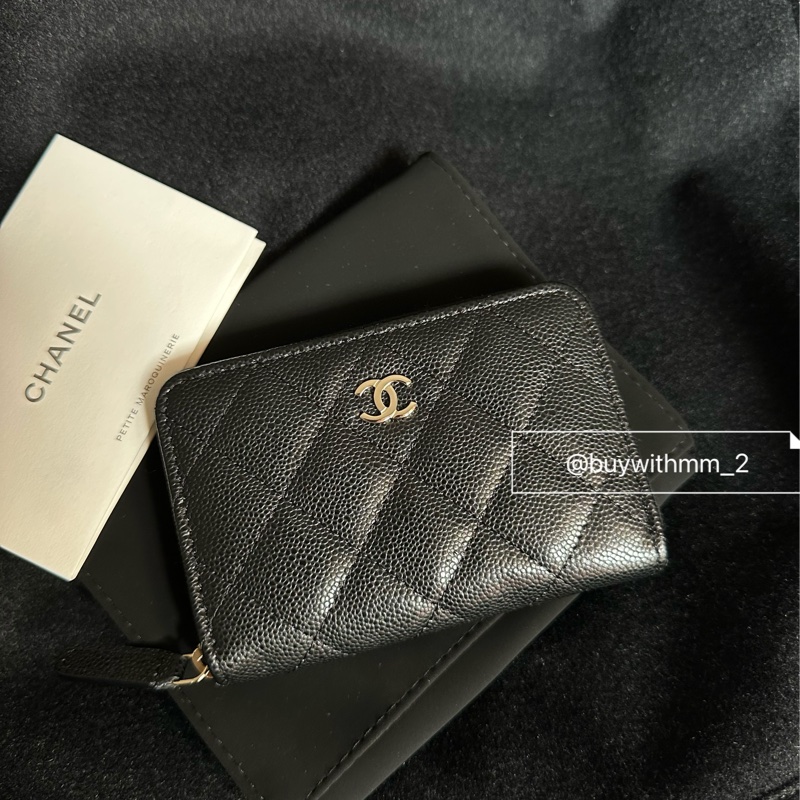 ⭐️售出/要預訂⭐️香奈兒經典 黑金加大零錢包-0