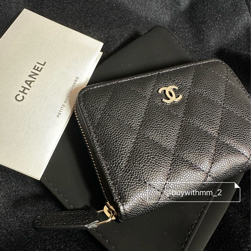 ⭐️售出/要預訂⭐️香奈兒經典 黑金加大零錢包-1