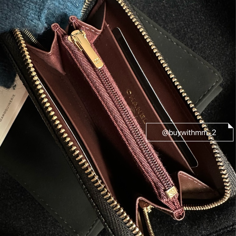 ⭐️售出/要預訂⭐️香奈兒經典 黑金加大零錢包-5