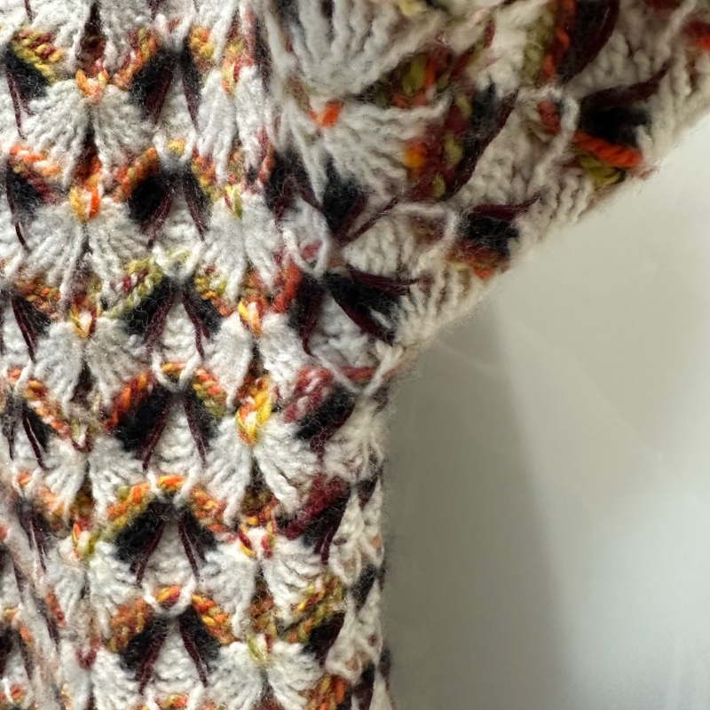 【美收精品】CHANEL 茶橘色菱格紋針織外套 4-674-2