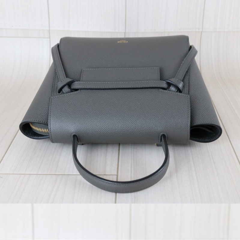 Celine belt nano 深灰色鯰魚包-5