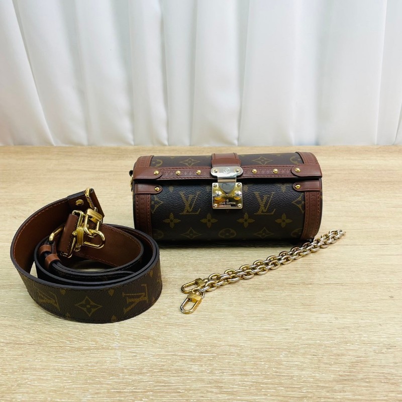 LV  路易威登 Papillon Trunk巴比龍手提單肩包斜挎包 歐陽娜娜同款 男女都能背 又酷又颯 多種背法實用百搭-6