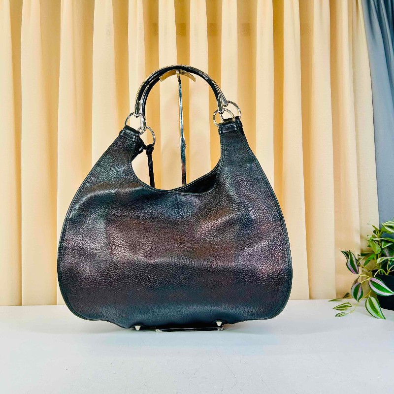 迪奧 Dior迪奧中古款 黑銀 D掛飾 容量設計優秀 可背 可挎 可拎 好用-4