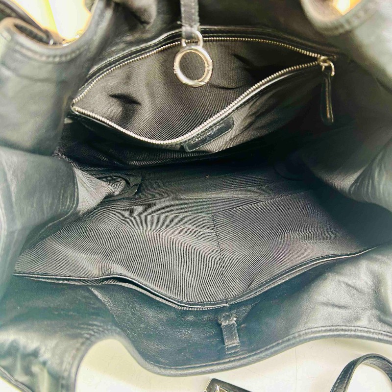 迪奧 Dior迪奧中古款 黑銀 D掛飾 容量設計優秀 可背 可挎 可拎 好用-16