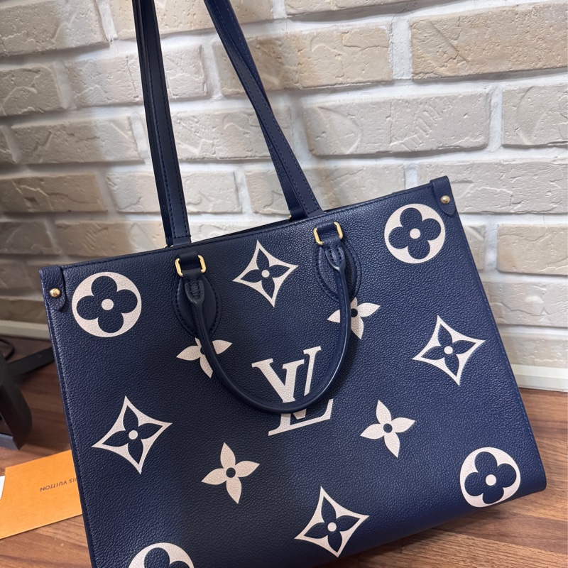 Lv  onthego mm 海軍藍色 台灣購證全配 晶片款-3