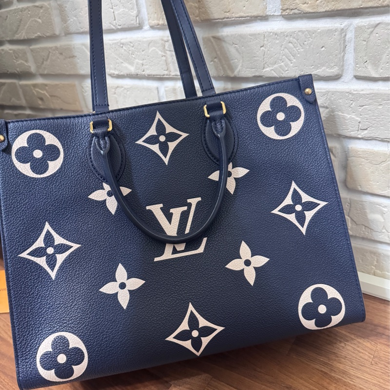 Lv  onthego mm 海軍藍色 台灣購證全配 晶片款-5