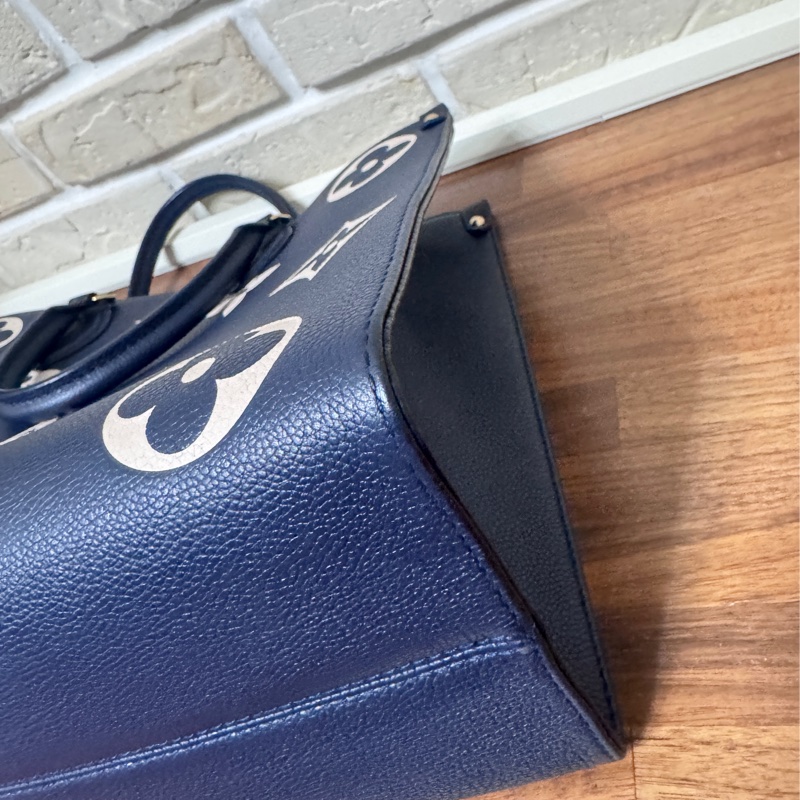 Lv  onthego mm 海軍藍色 台灣購證全配 晶片款-11