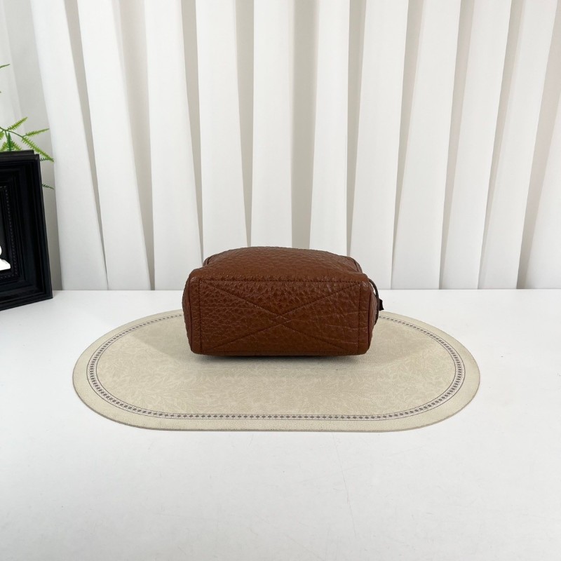 HERMES愛馬仕  棕色拉鍊手拿包洗漱包化妝包 容量大 方便攜帶 皮革柔軟-2