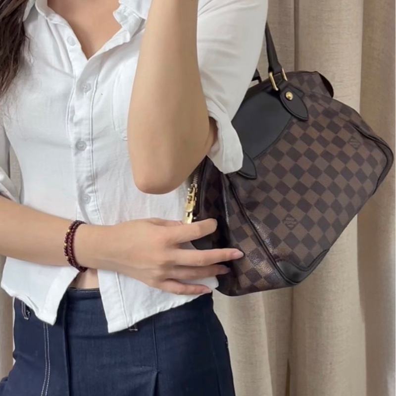 Lv棋盤格小號元寶包-1
