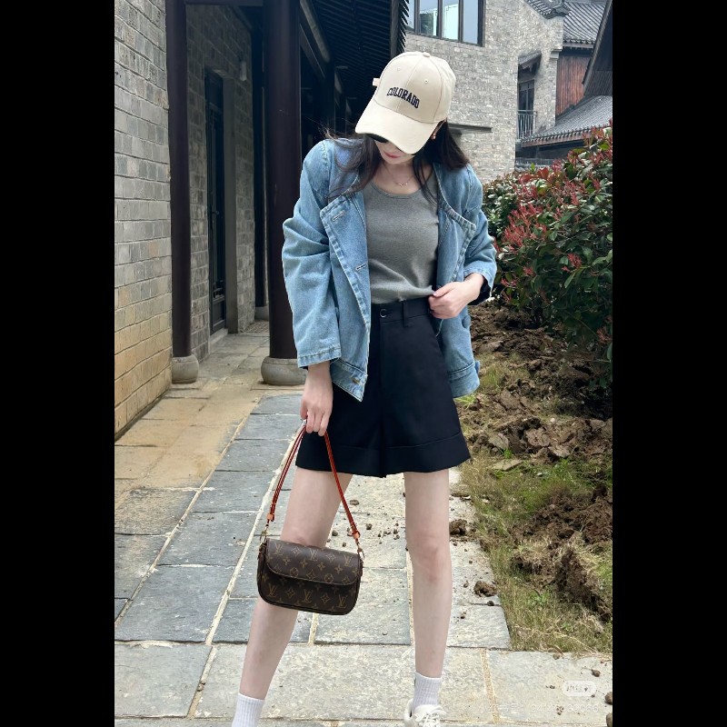 LV  LV/路易威登 ivy老花鏈條腋下包單肩斜挎手提包   經典老花配棕色皮革 金色五金配件-4