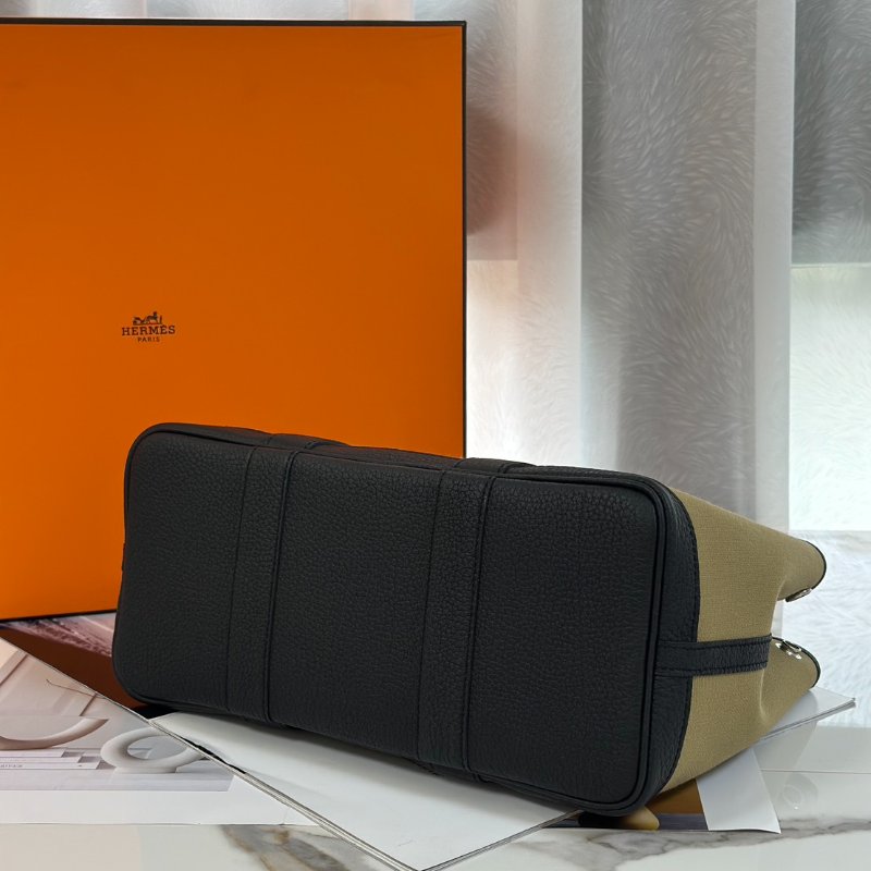 HERMES Garden party 30 - 帆布塵埃拚黑-5