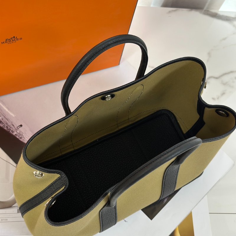 HERMES Garden party 30 - 帆布塵埃拚黑-6
