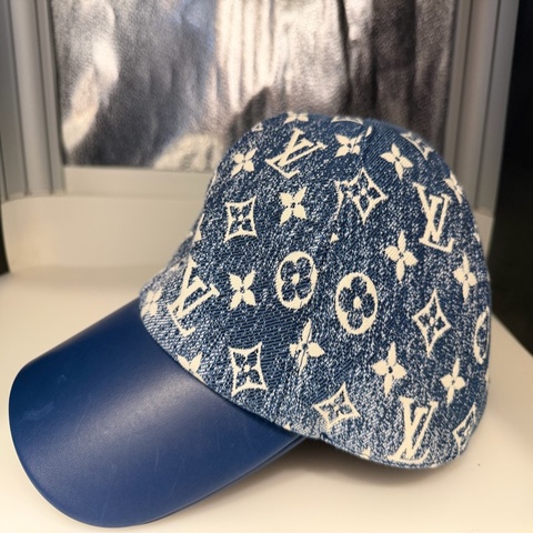 LOUIS VUITTON M77437 Monogram Denim textile Baseball hat jacquard cap