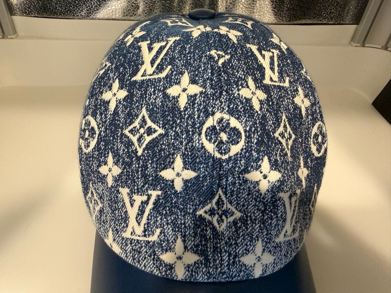 LOUIS VUITTON M77437 Monogram Denim textile Baseball hat jacquard cap-1