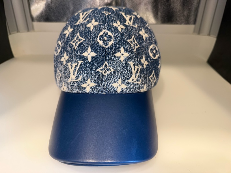 LOUIS VUITTON M77437 Monogram Denim textile Baseball hat jacquard cap-5