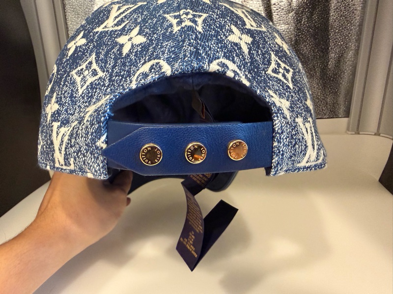 LOUIS VUITTON M77437 Monogram Denim textile Baseball hat jacquard cap-10