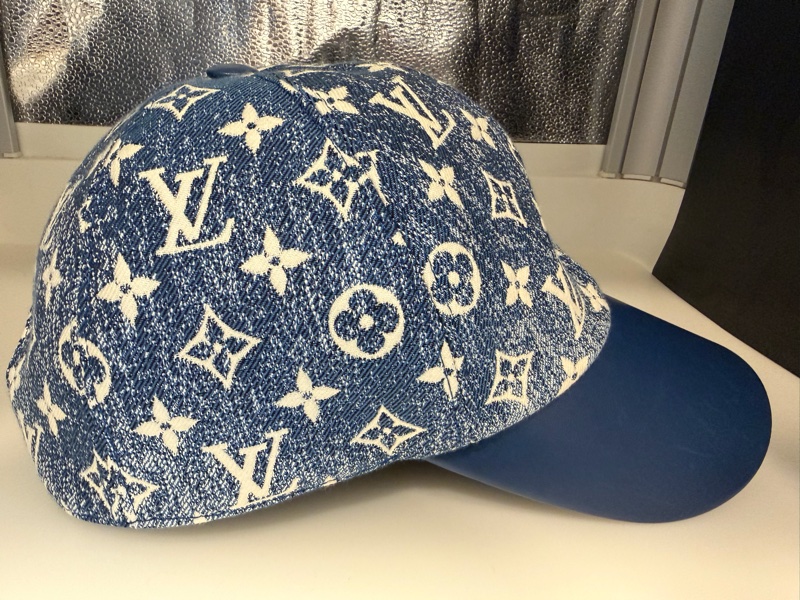 LOUIS VUITTON M77437 Monogram Denim textile Baseball hat jacquard cap-12