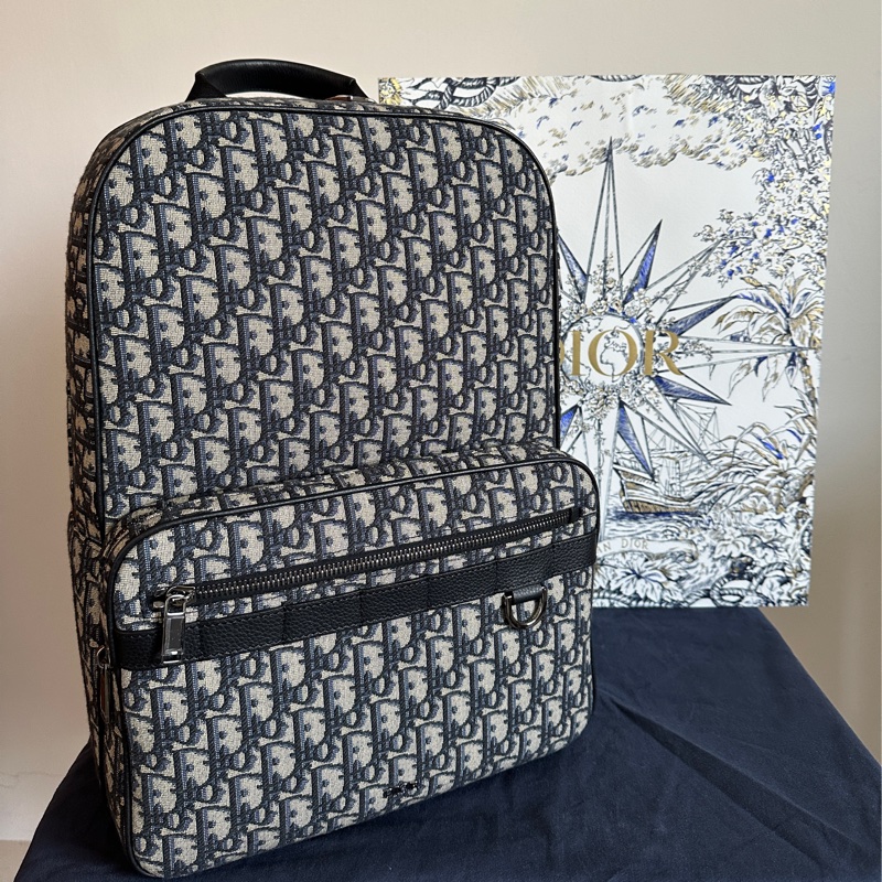 【全新現貨】Dior Rider 經典老花後背包｜立體方正廓形、15吋筆電OK！-0