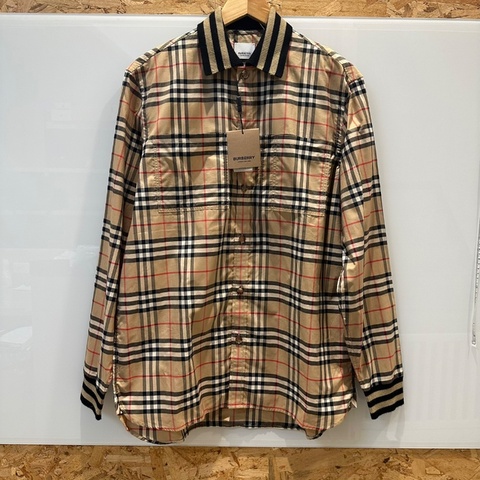 【美收精品】BURBERRY 茶色格紋襯衫 4-739