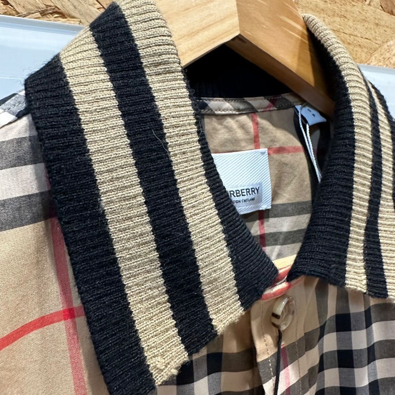 【美收精品】BURBERRY 茶色格紋襯衫 4-739-7