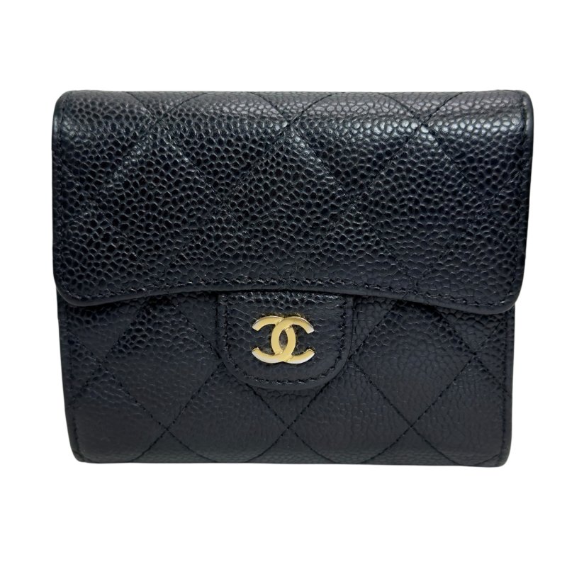 CHANEL CC 荔枝皮 短銀包-0