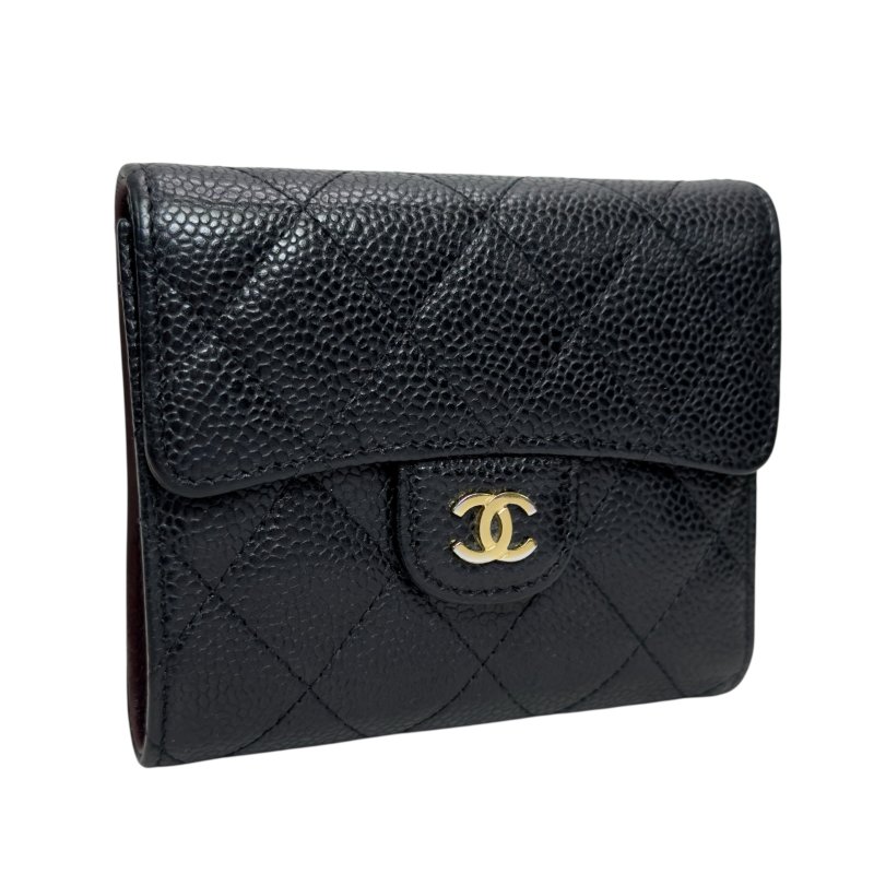 CHANEL CC 荔枝皮 短銀包-5