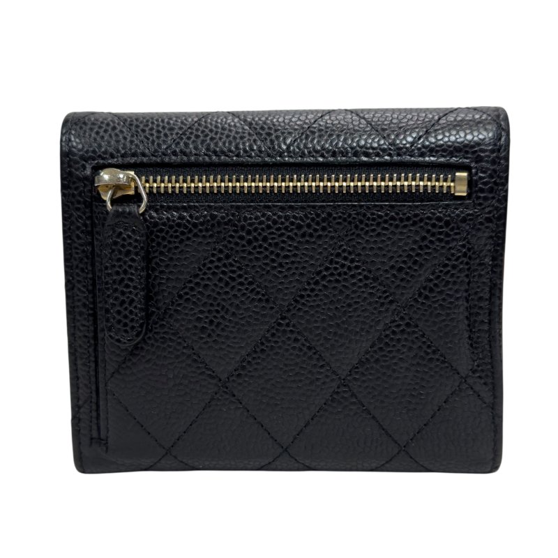 CHANEL CC 荔枝皮 短銀包-6